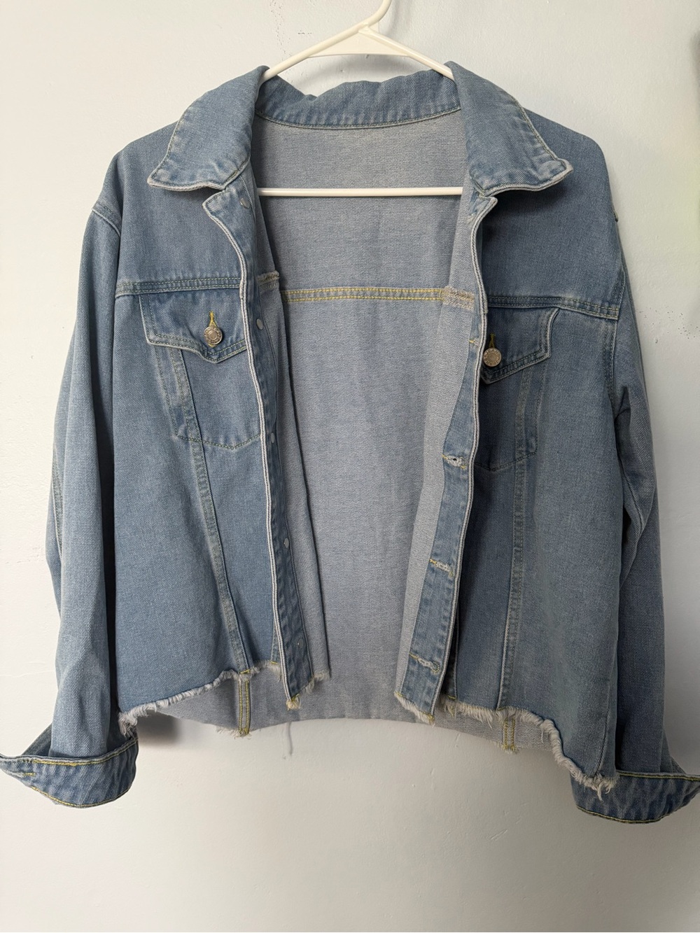Light Blue Denim Jacket - Women's Casual Jean Coat